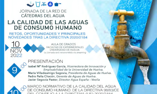 Jornada: La calidad de las aguas de consumo humano. Retos, oportunidades y principales novedades tras la Directiva 2020/2184