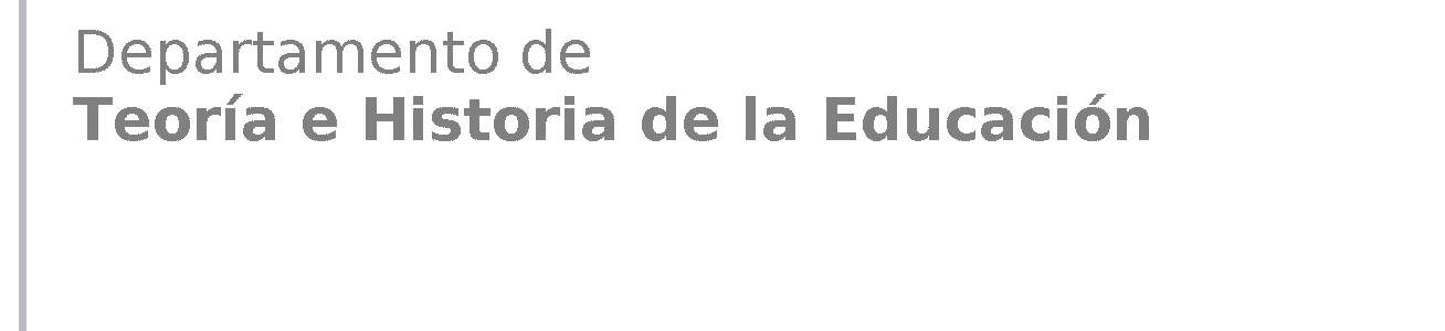 Logo Departamento de Teoría e Historia de la Educación
